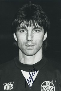 Football 1987 Girondins de Bordeaux Dominique Bijotat Old Studio Photo Signed