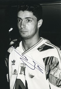 Football Soccer 1992 Montpellier HSC Serge Blanc Old Studio Photo Signed