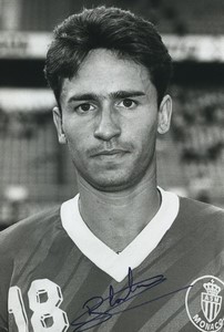 Football Soccer 1989 AS Monaco Patrick Blondeau Old Studio Photo Signed
