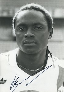 Football Soccer 1986 PSG Jules Bocandé Old Studio Photo Signed