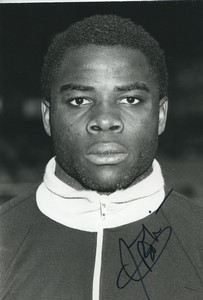 Football Soccer 1985 AJ Auxerre Basile Boli Old Studio Photo
