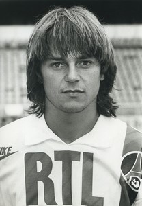 Football Soccer 1989 PSG Paris Saint-Germain Daniel Bravo Old Studio Photo