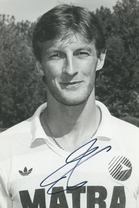 Football Soccer 1987 Paris Matra Racing Gerard Buscher Old Studio Photo Signed