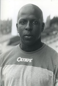 Football Soccer 1995 RC Lens Titi Camara Old Studio Photo