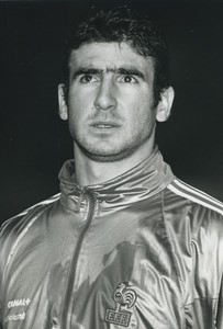 Football Soccer 1992 Leeds United Eric Cantona Old Studio Photo