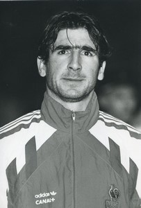 Football Soccer 1992 Leeds United Eric Cantona Old Studio Photo