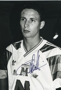 Football Soccer 1993 Montpellier HSC Bruno Carotti Old Studio Photo Signed