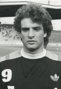 Football Soccer 1985 RC Lens Daniel Carreno Old Studio Photo Signed