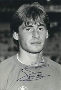 Football Soccer 1987 AS Monaco Frederic Christen Old Studio Photo Signed