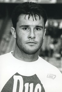 Football Soccer 1991 AJ Auxerre Christophe Cocard Old Studio Photo
