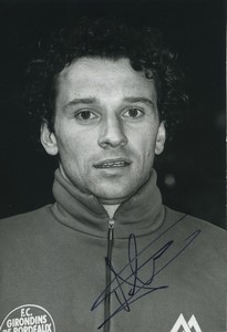 Football Soccer 1992 Girondins de Bordeaux Laurent Croci Old Studio Photo Signed