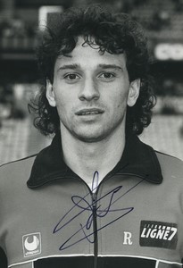 Football Soccer 1986 FC Sochaux Laurent Croci Old Studio Photo Signed