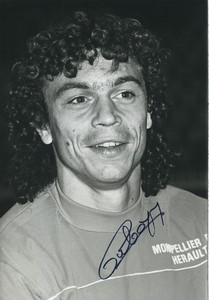 Football Soccer 1987 Montpellier HSC Patrick Cubaynes Old Studio Photo Signed