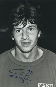 Football Soccer 1990 AS Cannes Jean Francois Daniel Old Studio Photo Signed