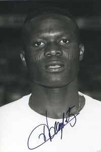 Football Soccer 1990 SM Caen Hippolyte Dangbeto Old Studio Photo Signed