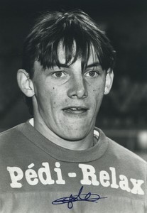 Football Soccer 1989 Toulouse FC Michael Debeve Old Studio Photo Signed