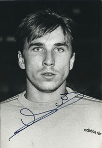 Football Soccer 1986 R.C. Paris Jean Christophe Debu Old Studio Photo Signed