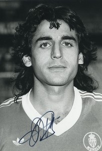 Football Soccer 1986 AS Monaco Marcel Dib Old Studio Photo Signed