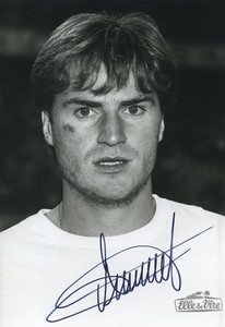 Football Soccer 1990 SM Caen Fabrice Divert Old Studio Photo Signed