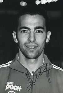 Football Soccer 1991 AS Monaco Youri Djorkaeff Old Studio Photo Signed