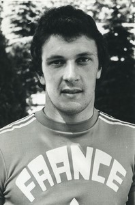 Football Soccer circa 1980 RC Strasbourg Dominique Dropsy Old Studio Photo