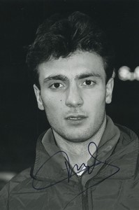 Football 1993 Girondins de Bordeaux Christophe Dugarry Old Studio Photo Signed