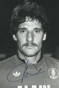 Football Soccer 1987 AS Monaco Jean Luc Ettori Old Studio Photo Signed