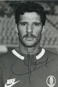 Football Soccer 1989 AS Monaco Jean Luc Ettori Old Studio Photo Signed