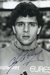 Football Soccer 1991 FC Nantes Jean Jacques Eydelie Old Studio Photo Signed