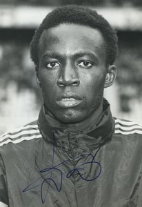 Football Soccer 1987 Olympique de Marseille Pape Fall Old Studio Photo Signed