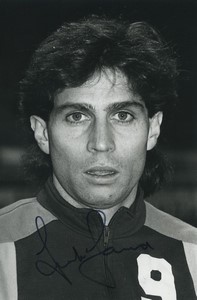 Football Soccer 1992 RC Strasbourg Alsace Franck Farina Old Studio Photo Signed