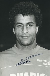 Football Soccer 1987 Montpellier HSC Kader Ferhaoui Old Studio Photo Signed