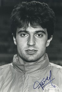 Football Soccer 1989 Toulouse FC Thomas Fernandez Old Studio Photo Signed
