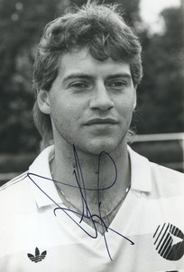Football Soccer 1988 Paris Matra Racing Thierry Fernier Old Studio Photo Signed