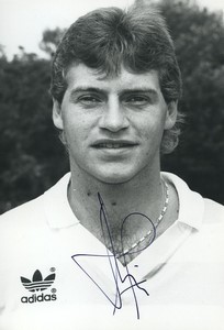 Football Soccer 1989 Paris Matra Racing Thierry Fernier Old Studio Photo Signed