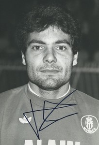 Football Soccer 1987 AS Monaco Jean Marc Ferratge Old Studio Photo Signed