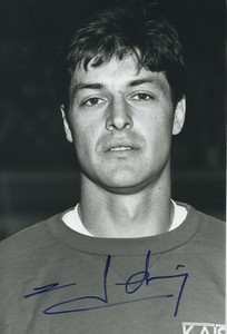 Football Soccer 1989 AS Cannes Patrice Ferri Old Studio Photo Signed