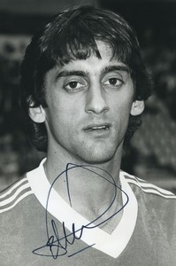 Football Soccer 1987 Paris Matra Racing Enzo Francescoli Old Studio Photo Signed