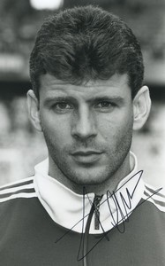 Football Soccer 1991 Montpellier HSC Patrice Garande Old Studio Photo Signed