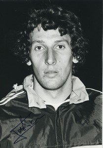 Football Soccer 1986 Chamois Niortais Pascal Gastien Old Studio Photo Signed