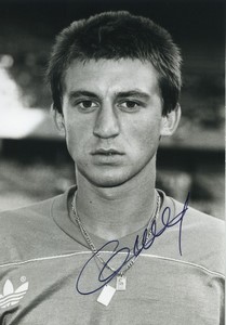Football Soccer 1990 AS Nancy-Lorraine Franck Gava Old Studio Photo Signed