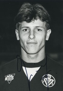 Football Soccer 1987 Girondins de Bordeaux Bernard Gimenez Studio Photo Signed