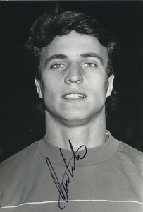 Football Soccer 1987 SC Toulon David Ginola Old Studio Photo Signed