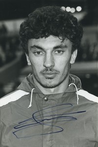 Football Soccer 1988 OGC Nice Éric Guérit Old Studio Photo Signed