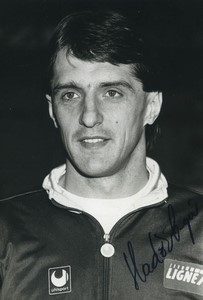 Football Soccer 1988 FC Sochaux Faruk Hadzibegić Old Studio Photo Signed