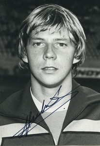 Football Soccer circa 1985 FC Rouen Patrice Heaulmé Old Studio Photo Signed