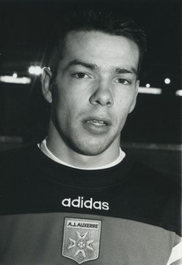 Football Soccer 1996 AJ Auxerre Christian Henna Old Studio Photo