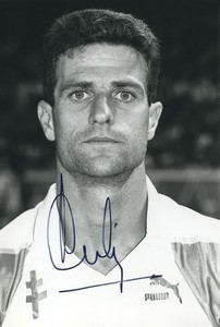 Football Soccer 1991 F.C. Metz Philippe Hinschberger Old Studio Photo Signed
