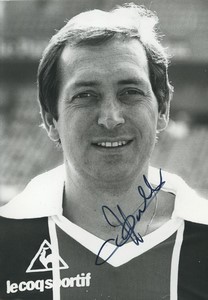 Football Soccer 1985 PSG Paris Saint Germain Gerard Houllier Studio Photo Signed