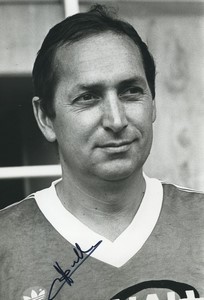 Football Soccer 1987 PSG Paris Saint Germain Gerard Houllier Studio Photo Signed